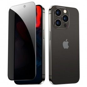 Folie pentru iPhone 15 Pro - Tempered Glass Privacy - Negru