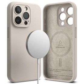 Husa pentru iPhone 15 Pro Max - Ringke Silicone Magnetic - Stone