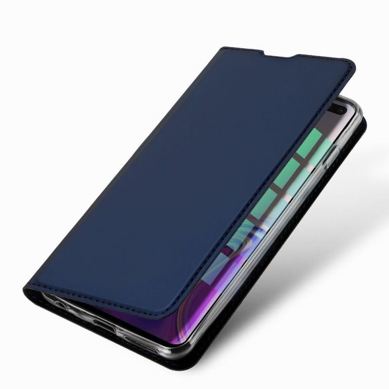 Husa Flip Tip Carte DuxDucis Skin Pro pentru Samsung Galaxy S10+ Plus , Midnight Blue DuxDucis - 1