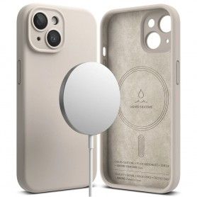 Husa pentru iPhone 15 - Ringke Silicone Magnetic - Stone