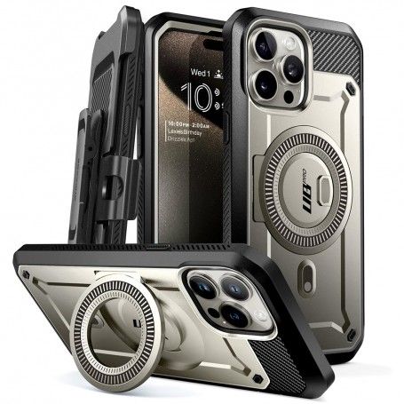Husa pentru iPhone 15 Pro - Supcase Unicorn Beetle Pro MagSafe - Titan Gray