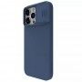 Husa pentru iPhone 15 Pro Max - Nillkin CamShield Silky MagSafe Silicone - Midnight Albastra