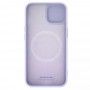 Husa pentru iPhone 15 Plus - Nillkin CamShield Silky MagSafe Silicone - Misty Mov