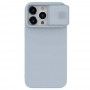 Husa pentru iPhone 15 Pro - Nillkin CamShield Silky MagSafe Silicone - Haze Albastra