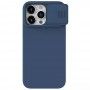 Husa pentru iPhone 15 Pro - Nillkin CamShield Silky MagSafe Silicone - Midnight Albastra