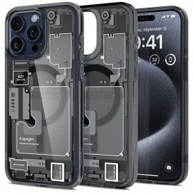 Husa pentru iPhone 15 Pro Max - Spigen Ultra Hybrid MagSafe Zero One - Neagra