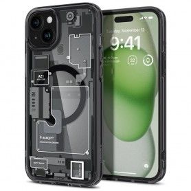 Husa pentru iPhone 15 - Spigen Ultra Hybrid MagSafe Zero One - Neagra