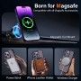 Husa pentru iPhone 15 Plus - Techsuit MagSafe Ghost Holder Series - Matte Albastra