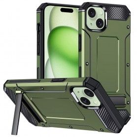 Husa pentru iPhone 15 - Techsuit Hybrid Armor Kickstand - Verde
