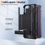 Husa pentru iPhone 15 Pro - Techsuit Hybrid Armor Kickstand - Albastra