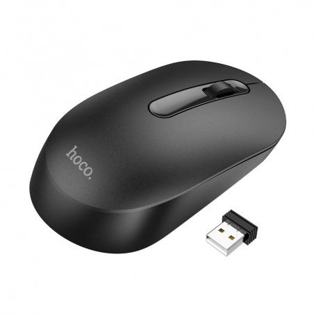 Mouse Fara Fir 2.4G, 1200 DPI - Hoco Platinum (GM14) - Negru