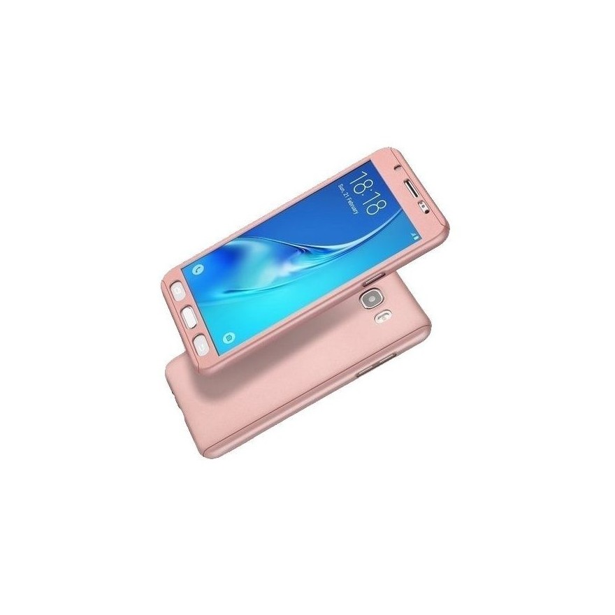 Husa 360 Protectie Totala Fata Spate pentru Samsung Galaxy J5 (2016) J510 , Rose Gold  - 1