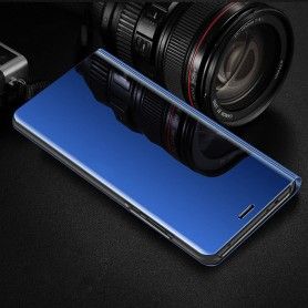 Husa tip carte pentru Samsung Galaxy A30s / A50 / A50s Flip Mirror Stand Clear View, Albastru  - 3
