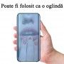 Husa tip carte pentru Samsung Galaxy A30s / A50 / A50s Flip Mirror Stand Clear View, Albastru  - 4