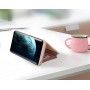Husa tip carte pentru Samsung Galaxy A30s / A50 / A50s Flip Mirror Stand Clear View, Roz-Auriu