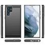 Husa pentru Samsung Galaxy S22 Ultra 5G - Techsuit Carbon Silicone - Neagra