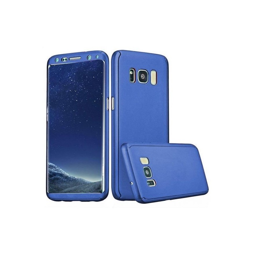 Husa 360 Protectie Totala Fata Spate pentru Samsung Galaxy S8, Dark Blue  - 1