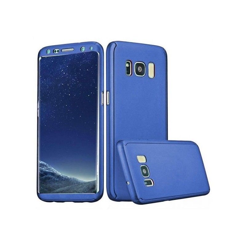 Husa 360 Protectie Totala Fata Spate pentru Samsung Galaxy S8, Dark Blue  - 1