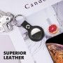Husa pentru AirTag - Techsuit Secure Leather Holder (SLH1) - Neagra