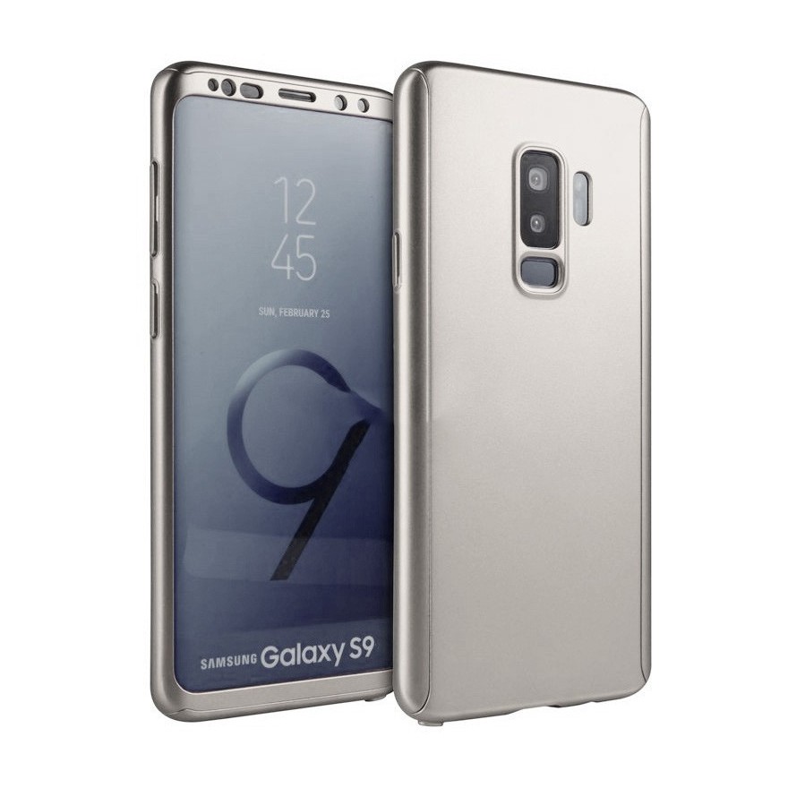 Husa 360 Protectie Totala Fata Spate pentru Samsung Galaxy S9, Argintie  - 1