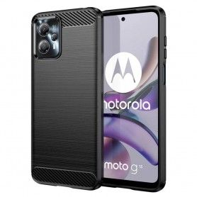Husa pentru Motorola Moto G13 / G23 - Techsuit Carbon Silicone - Neagra Oem - 1