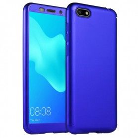Husa 360 Protectie Totala Fata Spate pentru Huawei Y5 (2018) / Y5 Prime (2018), Dark Blue