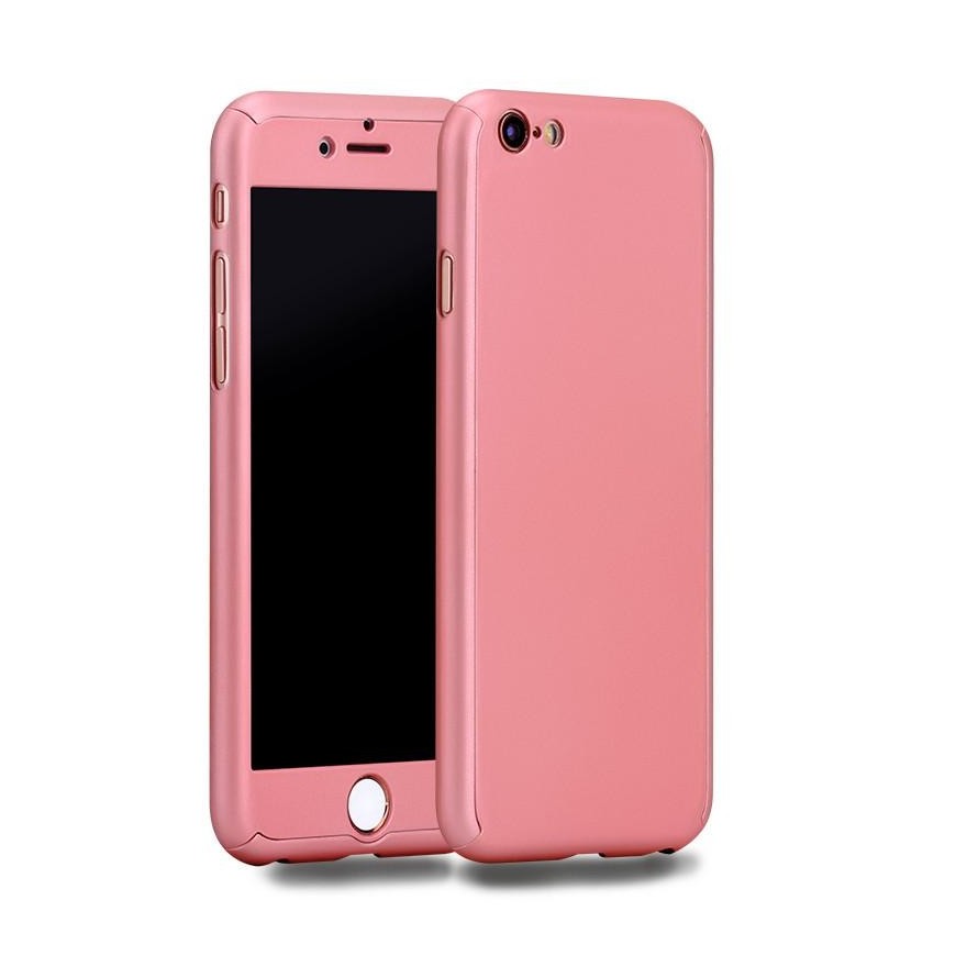 Husa 360 Protectie Totala Fata Spate pentru iPhone 6 Plus / 6s Plus , Rose Gold  - 1