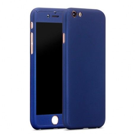 Husa 360 Protectie Totala Fata Spate pentru iPhone 7 , Dark Blue
