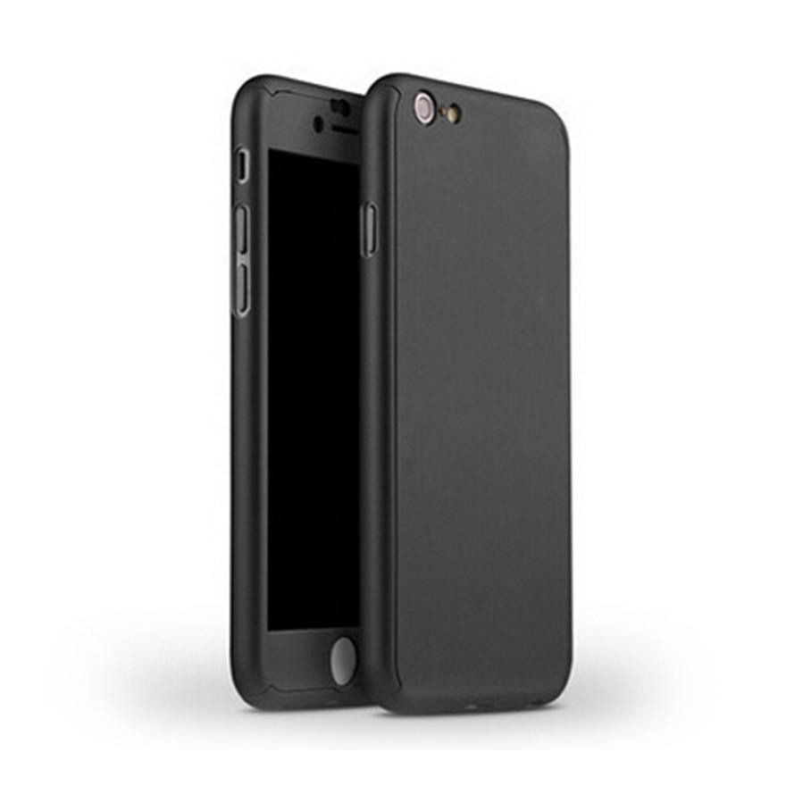 Husa 360 Protectie Totala Fata Spate pentru iPhone 7 Plus , Neagra  - 1