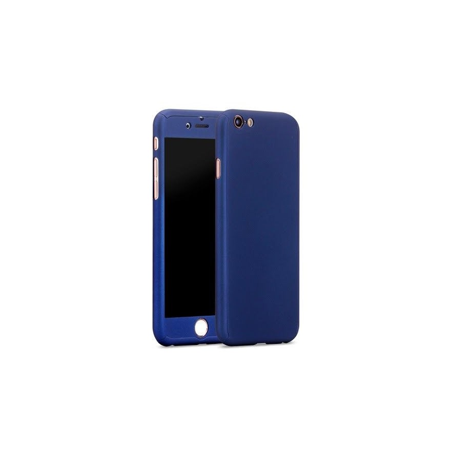 Husa 360 Protectie Totala Fata Spate pentru iPhone 7 Plus , Dark Blue  - 1