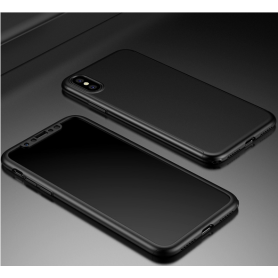 Husa 360 Protectie Totala Fata Spate pentru iPhone X / XS , Neagra  - 2