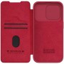 Husa pentru iPhone 15 Pro Max - Nillkin QIN Pro Leather Case - Rosie
