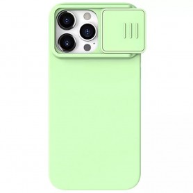 Husa pentru iPhone 15 Pro Max - Nillkin CamShield Silky MagSafe Silicone - Midnight Albastra