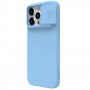 Husa pentru iPhone 15 Pro Max - Nillkin CamShield Silky MagSafe Silicone - Haze Albastra