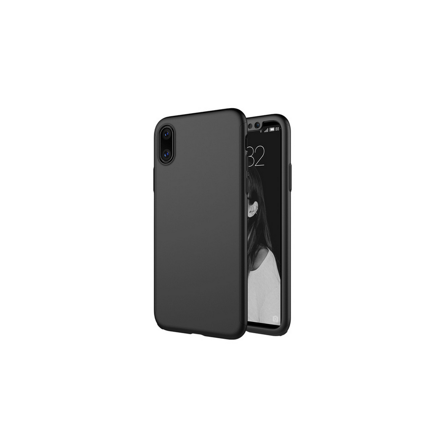 Husa 360 Protectie Totala Fata Spate pentru iPhone XS Max , Neagra  - 1