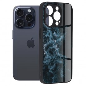 Husa pentru iPhone 15 Pro - Techsuit Glaze Series - Albastra Nebula