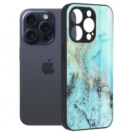 Husa pentru iPhone 15 Pro - Techsuit Glaze Series - Albastra Ocean