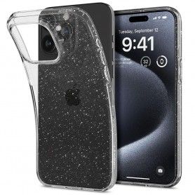 Huse pentru iPhone 15 Pro - Spigen Liquid Crystal Glitter - Crystal Quartz