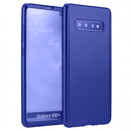 Husa 360 Protectie Totala Fata Spate pentru Samsung Galaxy S10, Dark Blue