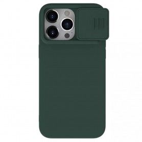 Husa pentru iPhone 15 Pro - Nillkin CamShield Silky MagSafe Silicone - Foggy Verde