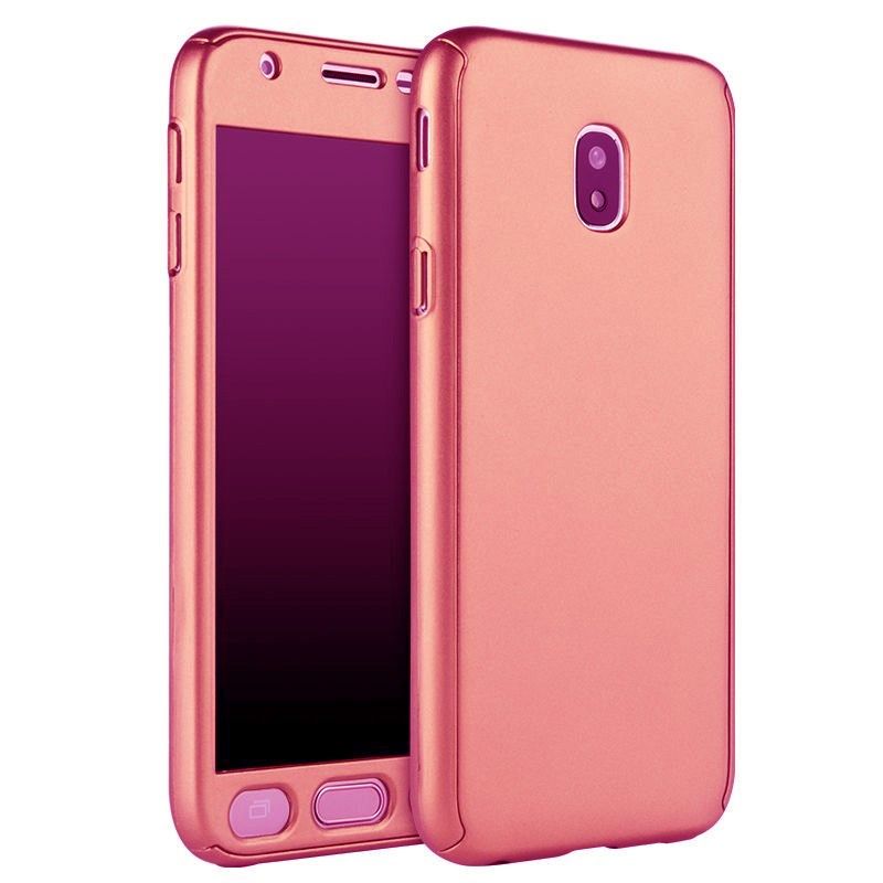 Husa 360 Protectie Totala Fata Spate pentru Samsung Galaxy J5 (2017) J530, Rose Gold  - 1