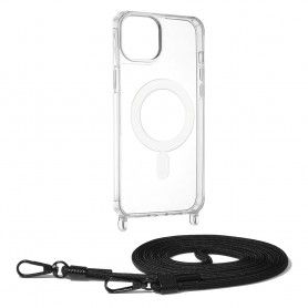 Husa pentru iPhone 15 Plus - Techsuit Acrylic MagSafe Crossbody - Neagra