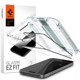 Folie pentru iPhone 15 - Ringke Cover Display Tempered Glass - Negru