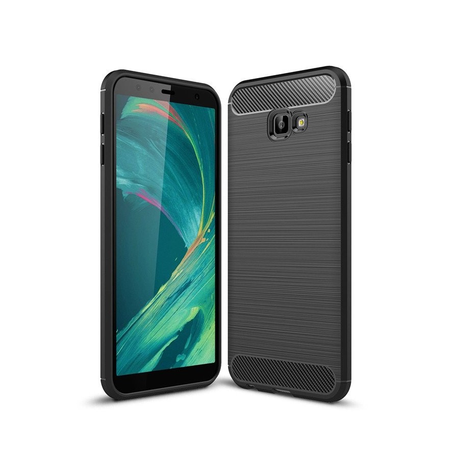 Husa Tpu Carbon pentru Samsung Galaxy J4+ Plus - J415, Neagra  - 1