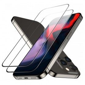 Folie pentru iPhone 15 Pro (set 2) - ESR Tempered Glass - Negru