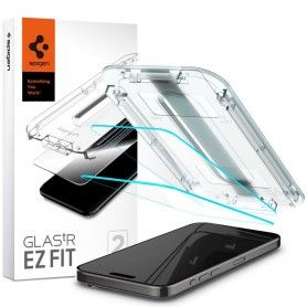 Folie pentru iPhone 15 Pro (set 2) - Spigen Glas.TR EZ FIT - Negru