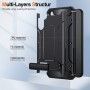 Husa pentru Samsung Galaxy A14 4G / A14 5G - Techsuit Hybrid Armor Kickstand - Neagra