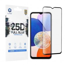 Folie pentru Samsung Galaxy A14 4G / A14 5G - Lito 2.5D FullGlue Glass - Negru