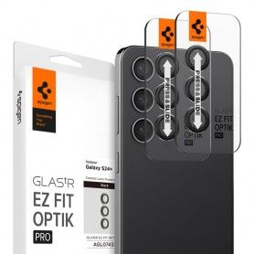 Folie Camera pentru Samsung Galaxy S24 Plus (set 2) - Spigen Optik.tR EZ FIT - Negru
