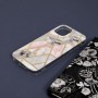 Husa Carcasa Spate pentru iPhone 12 - Marble Design, Hexagoane Roz